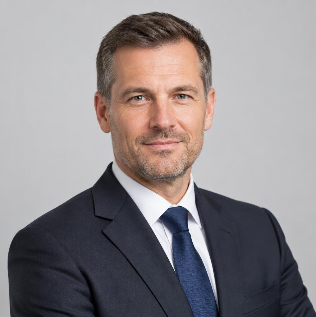 Portrait of European businessman in suit